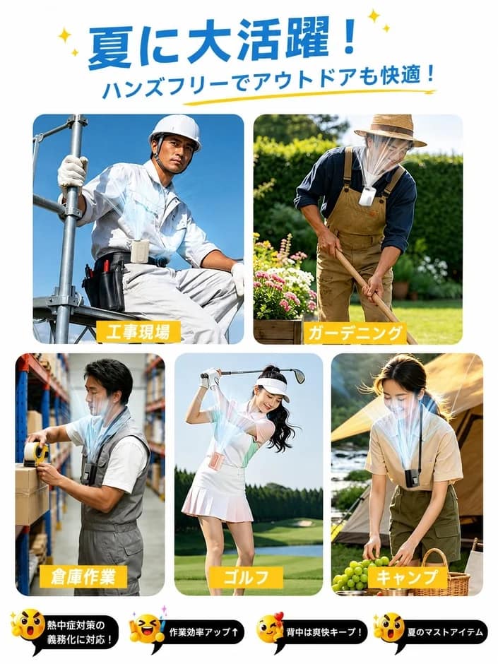 ハンズフリーでアウトドアも快適