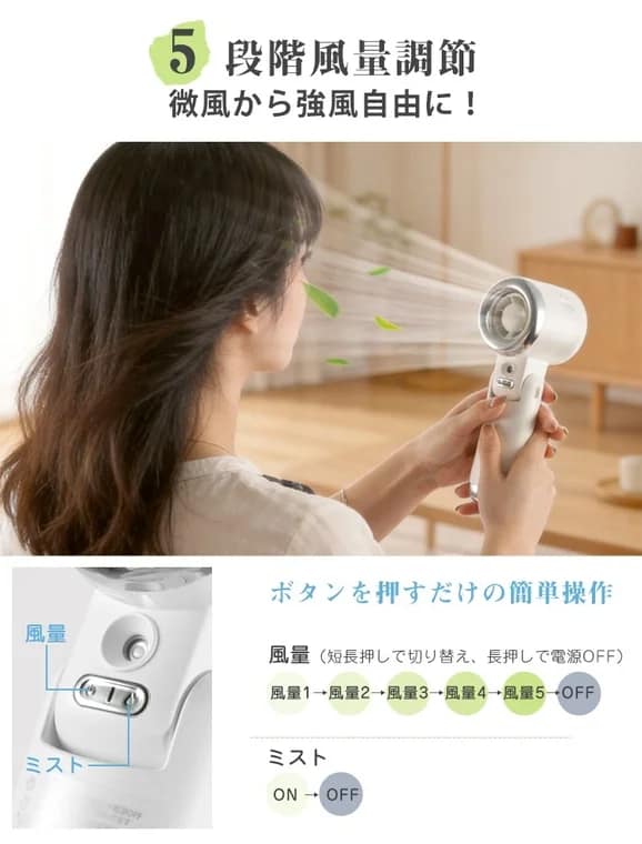 5段階風量調節