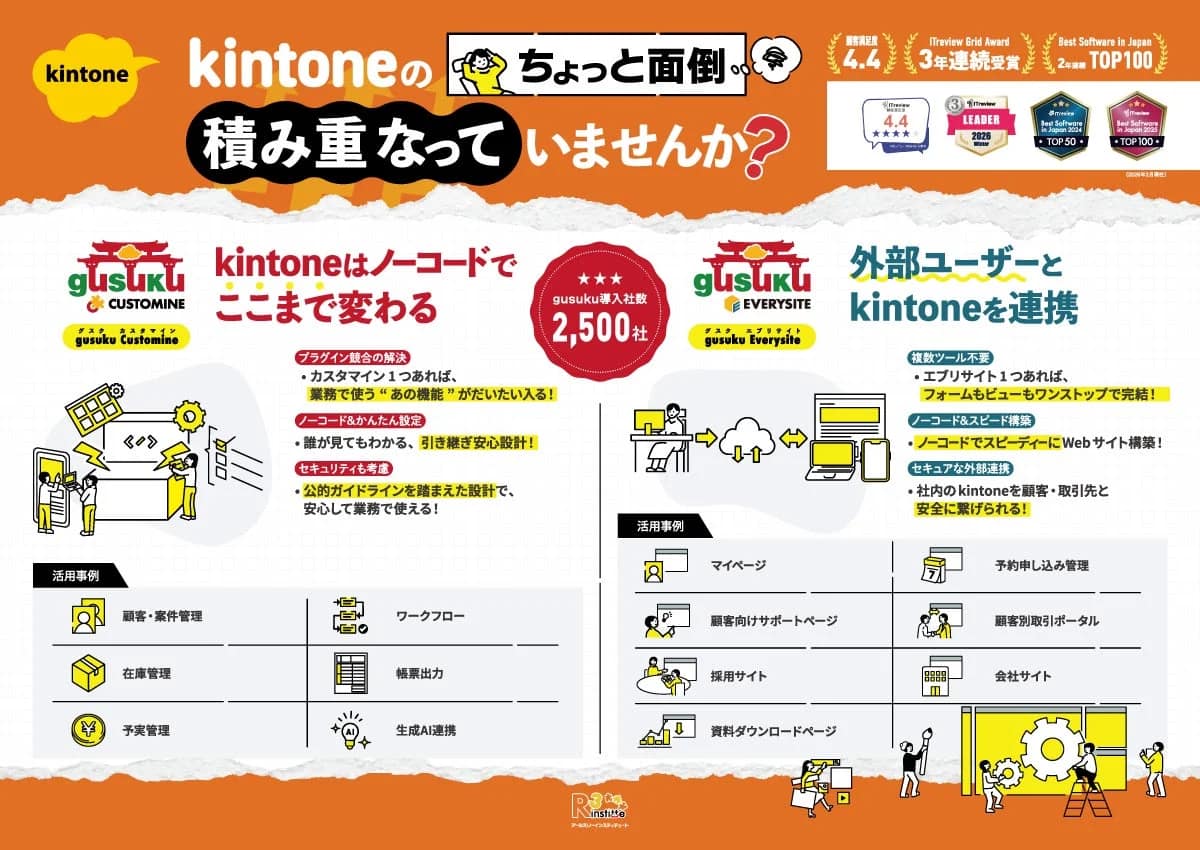 gusuku Customineとgusuku Everysite