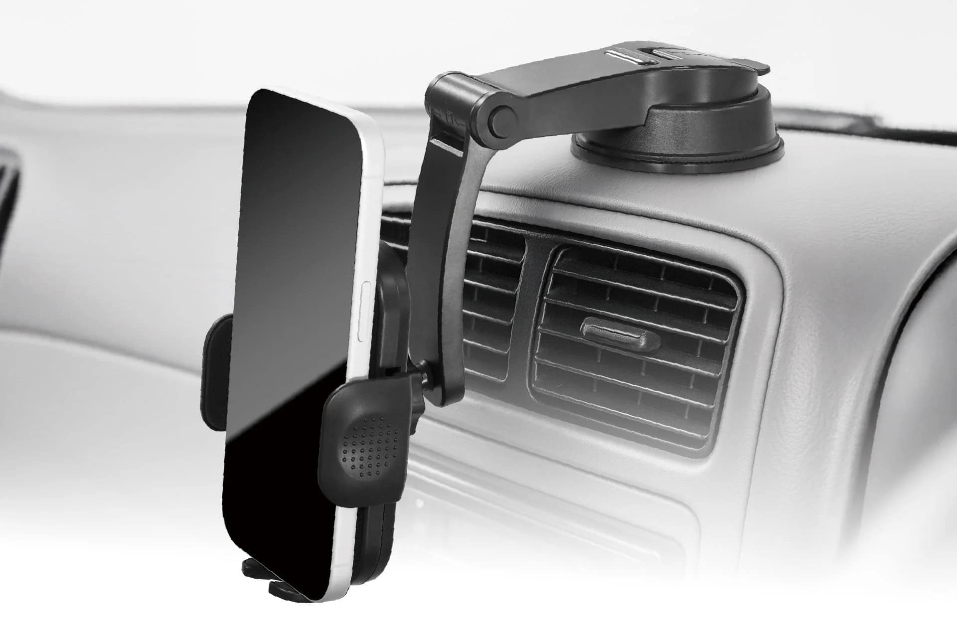 ワンタッチロックスマホホルダー 車内使用例