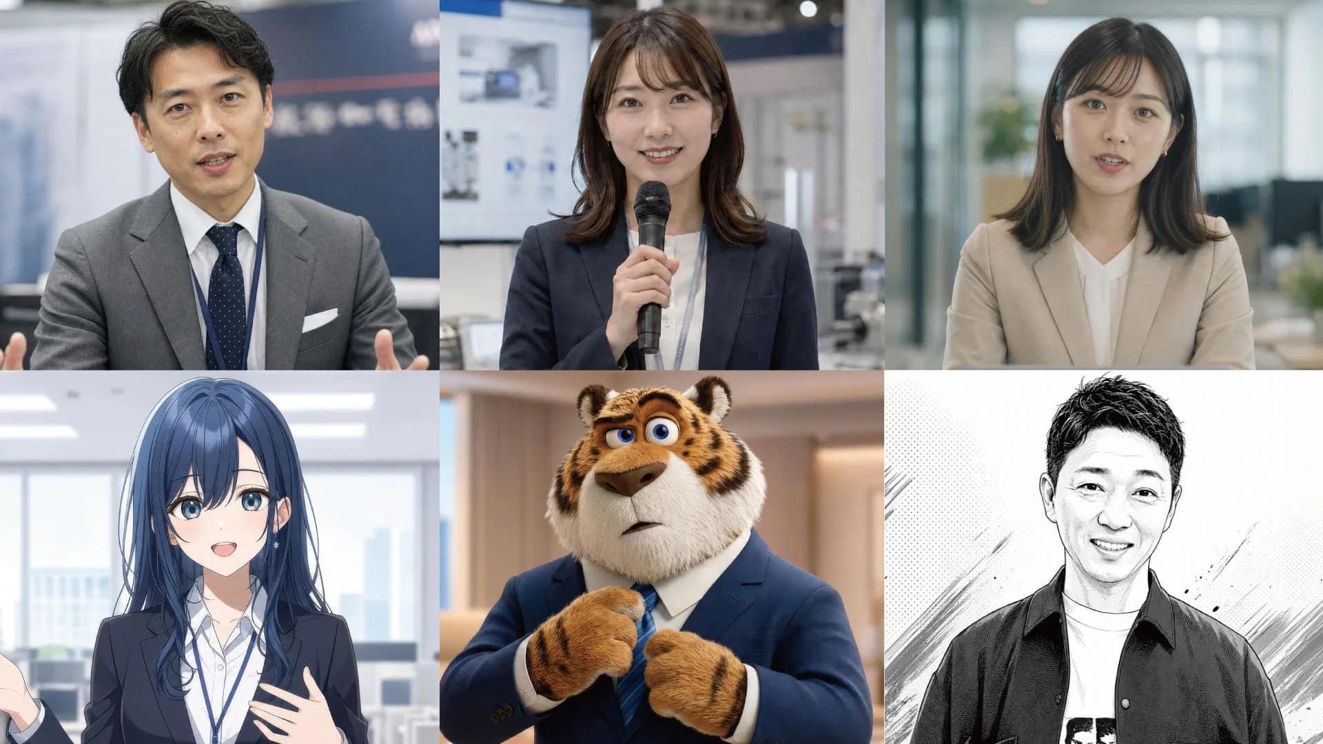 様々なAIアバターのイメージ