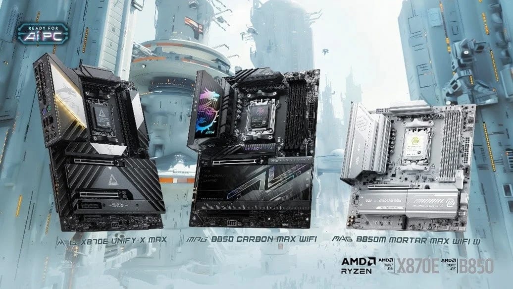 MSIの3種類のマザーボード
