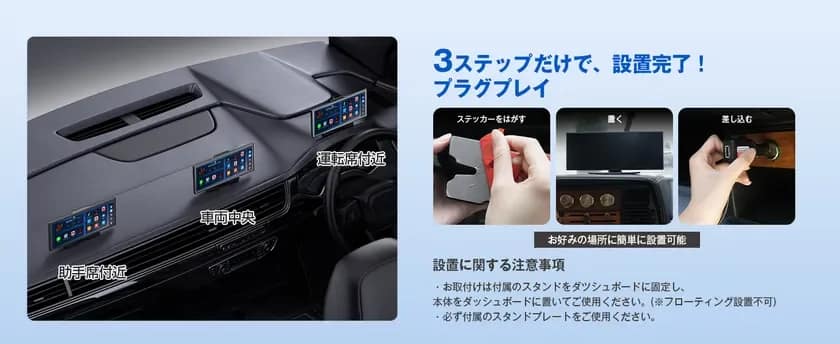 車載モニターの設置方法と利用シーン