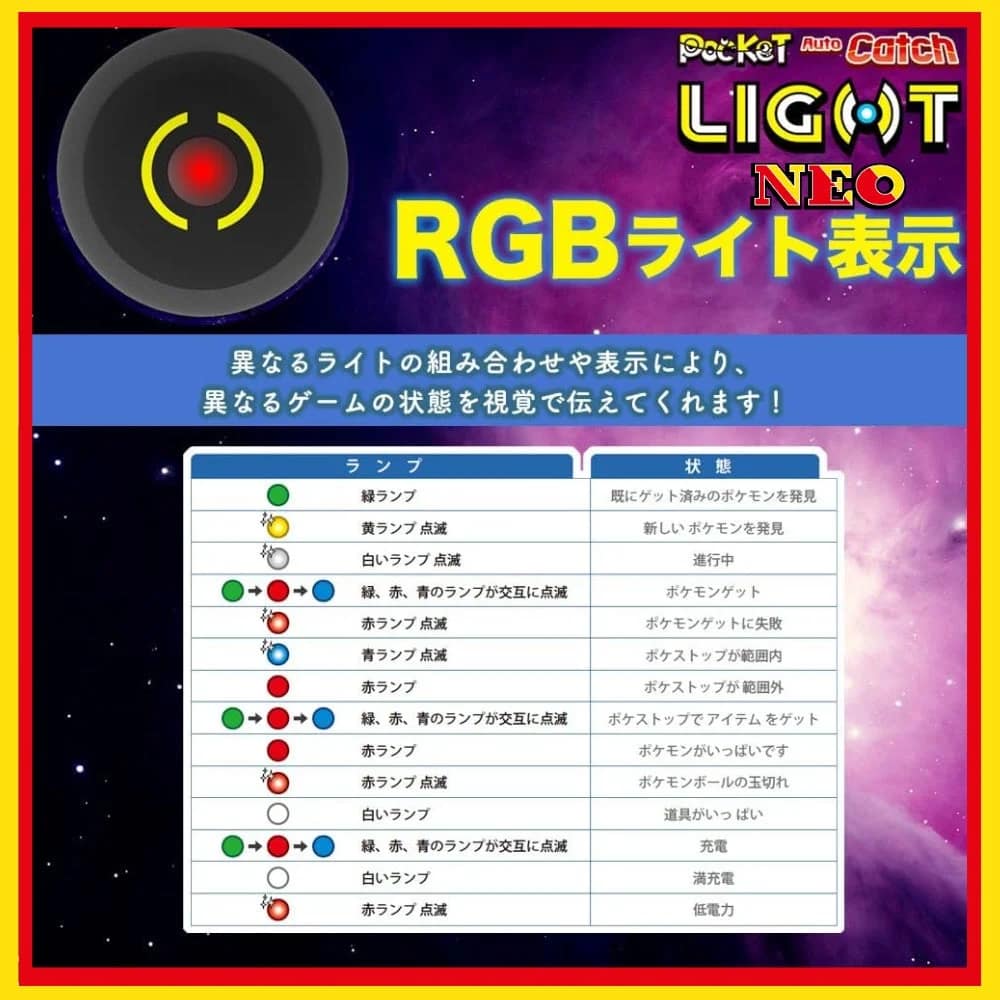 RGBライト表示で状態を視覚化