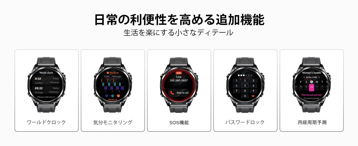 SOS機能とその他の便利機能