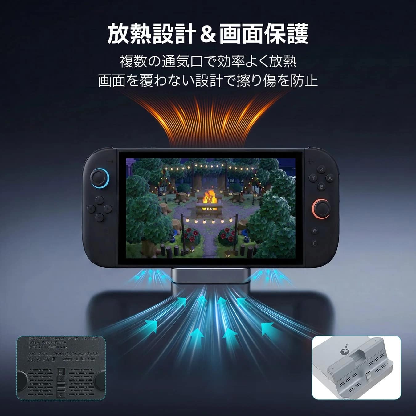 放熱設計 & 画面保護