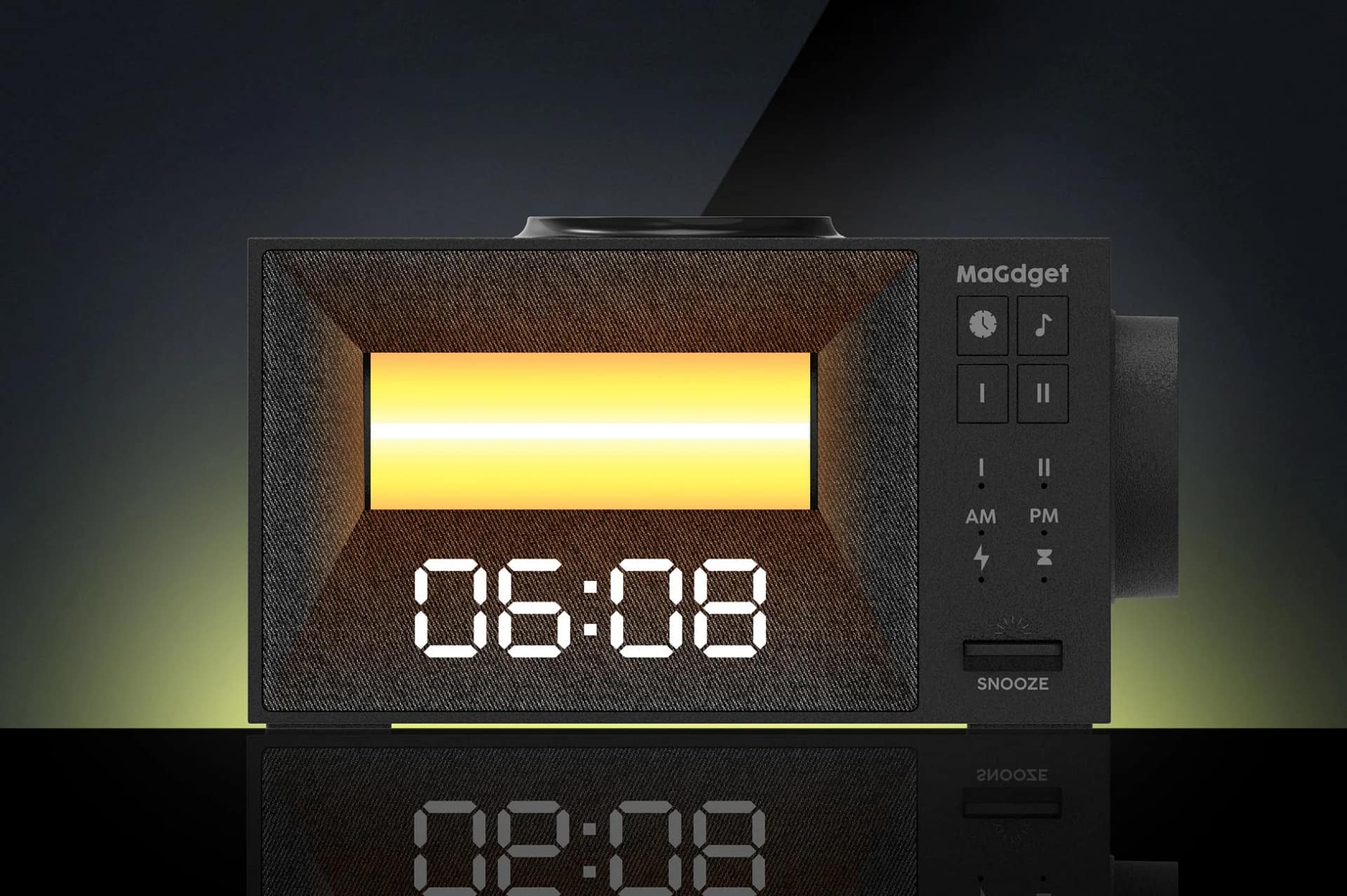 ライトが光るMaGdget WakeUp Clock