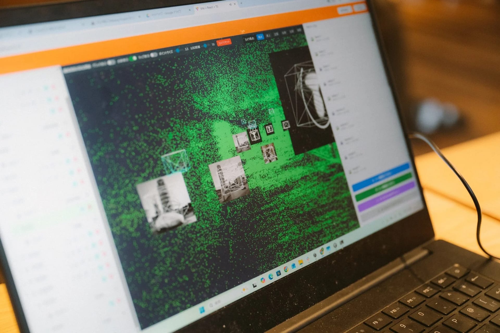 ノートPC画面の3Dデータ