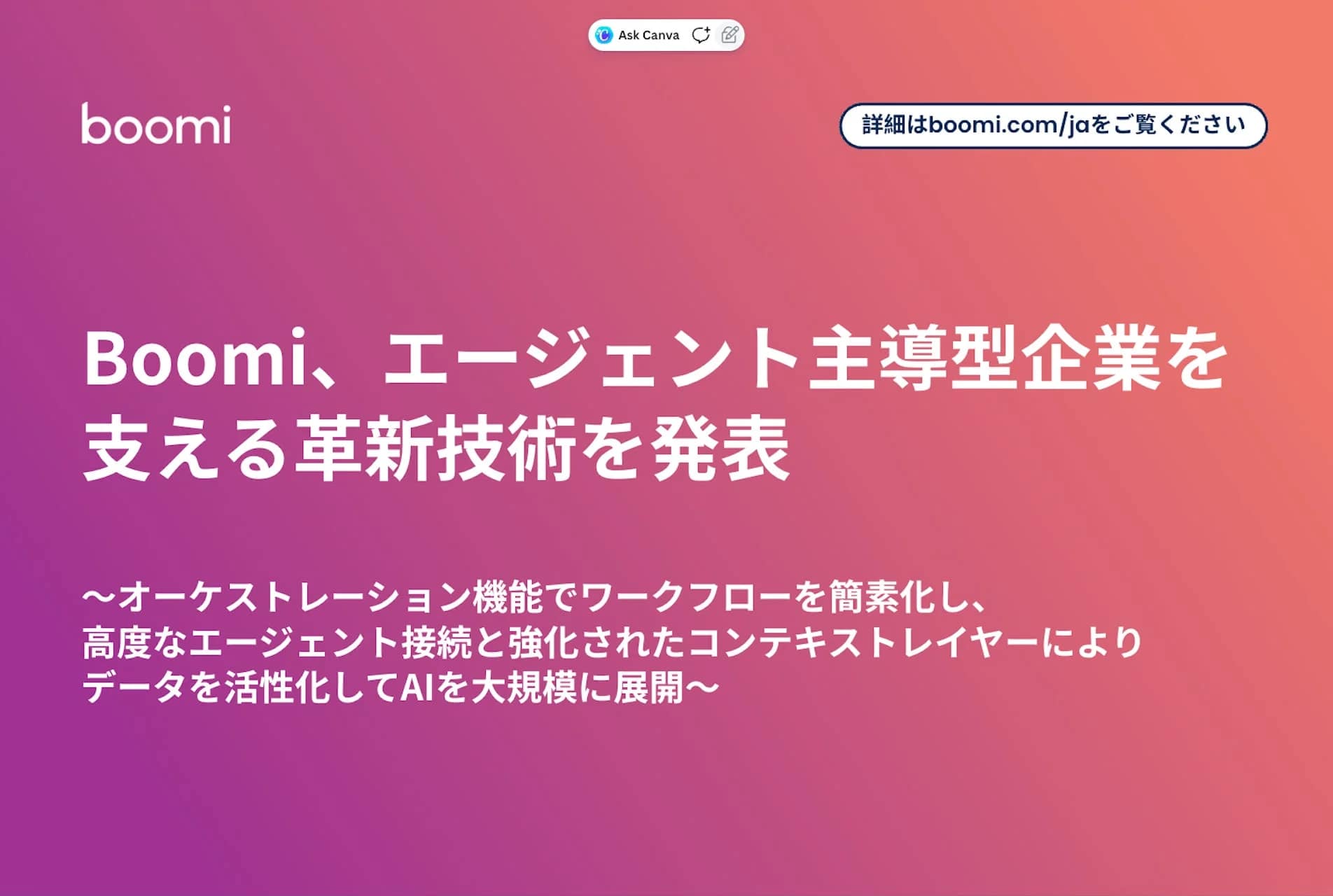 2026年最新AI！Boomiの革新技術が「エージェント主導型企業」を現実にする理由