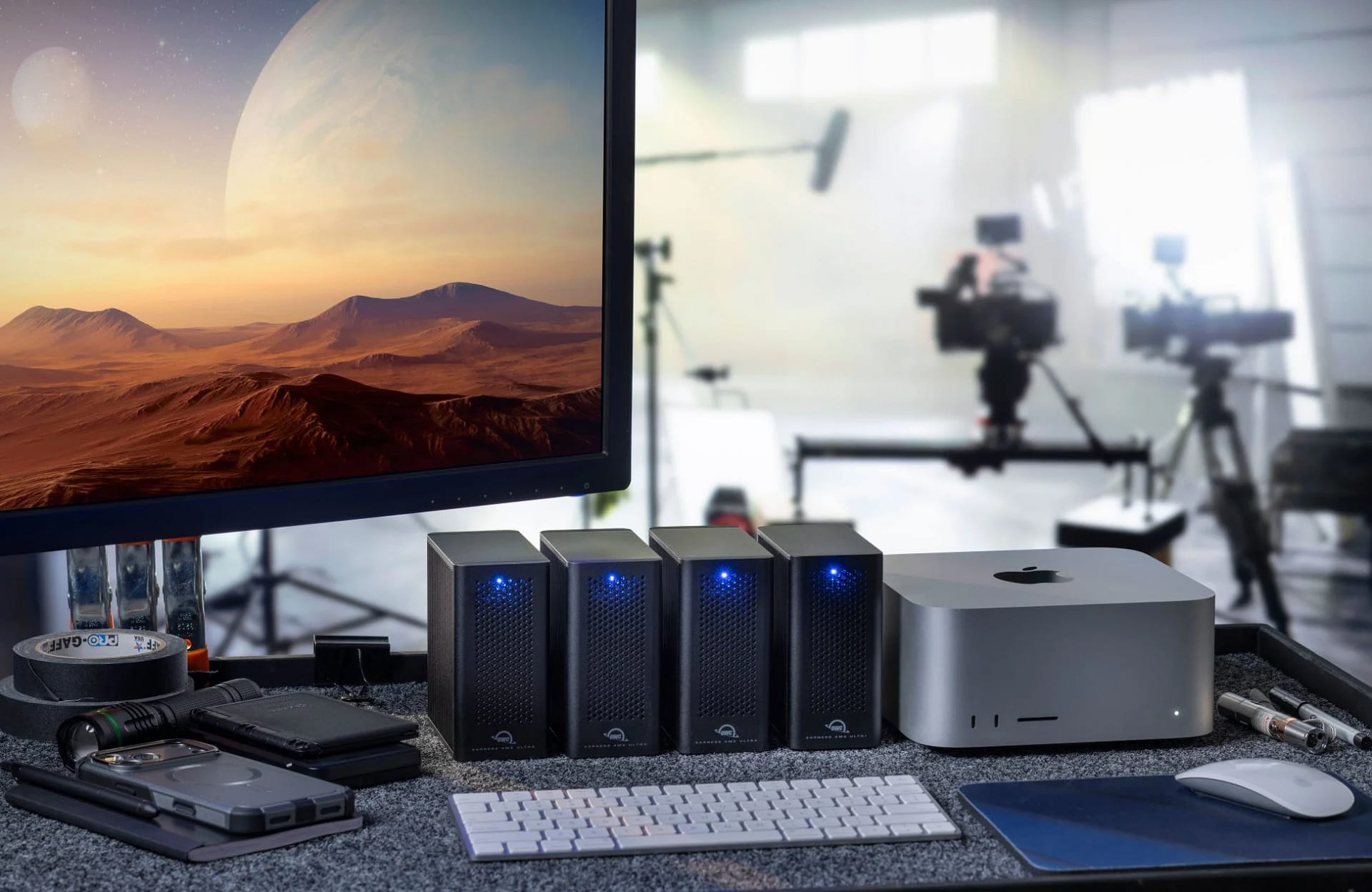 Mac Studioデスクでの使用イメージ