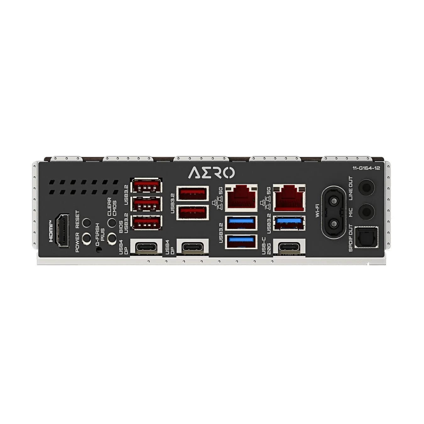 GIGABYTE X870E AERO X3D DARK WOOD I/Oパネル