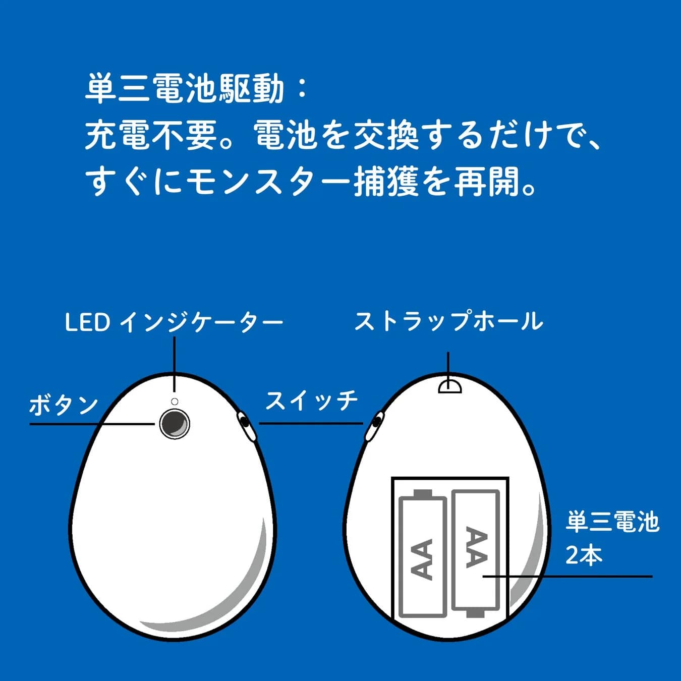 単三電池駆動