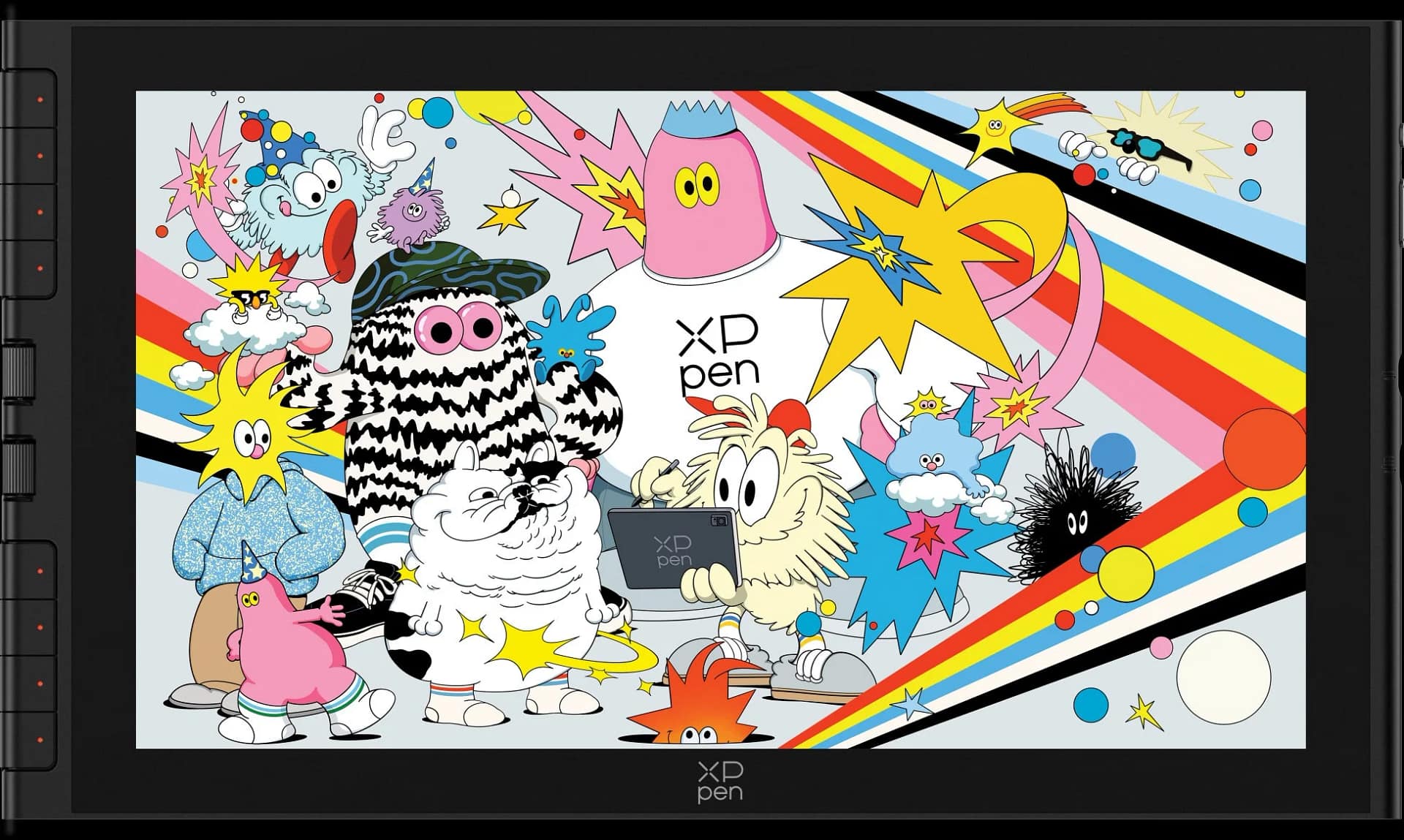 タブレットに描かれたイラスト
