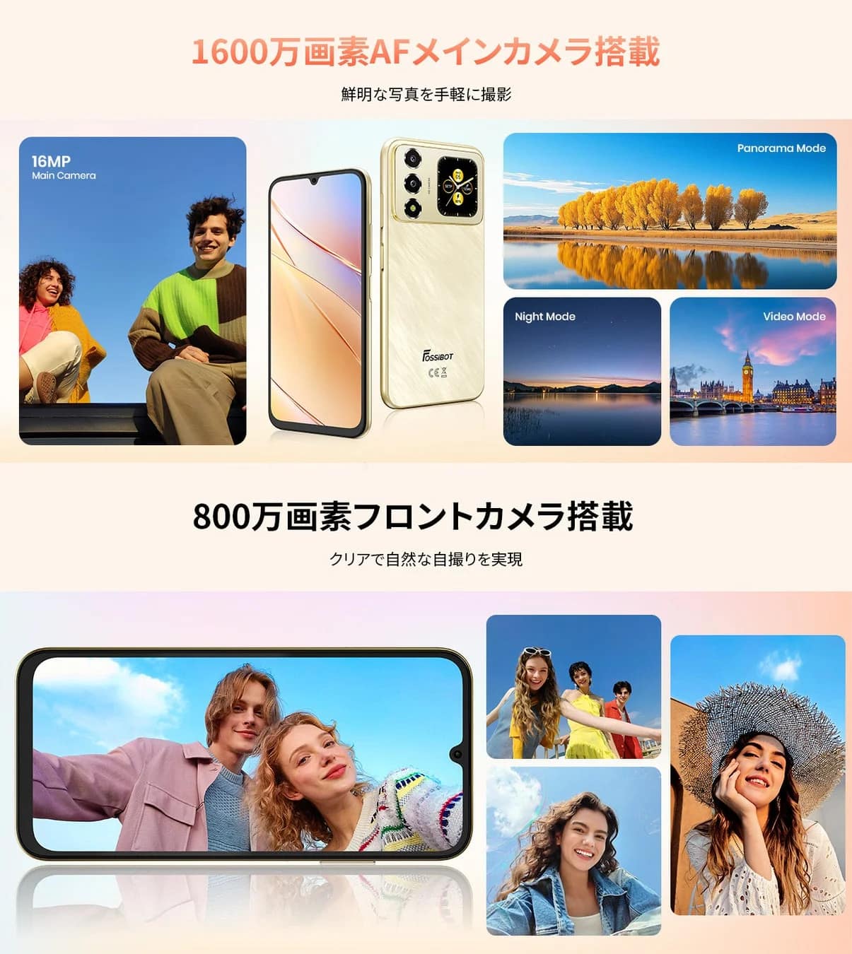 1600万画素メインカメラ