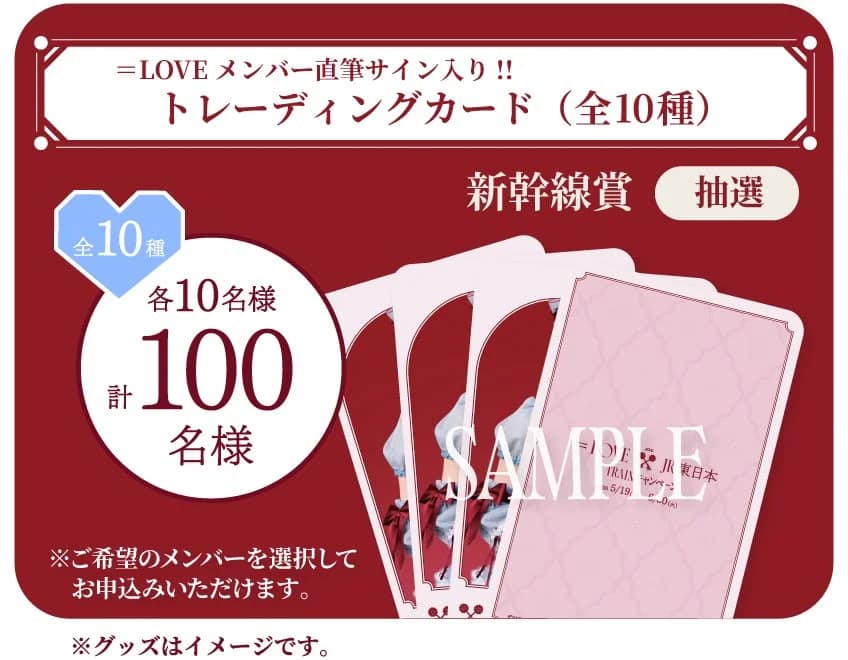 メンバー直筆サイン入りトレーディングカード