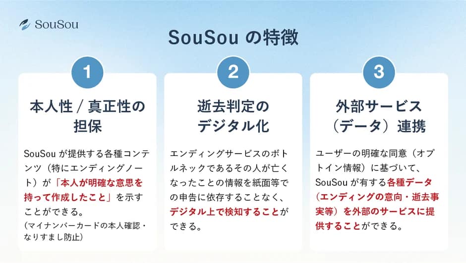 SouSou 3つの特徴