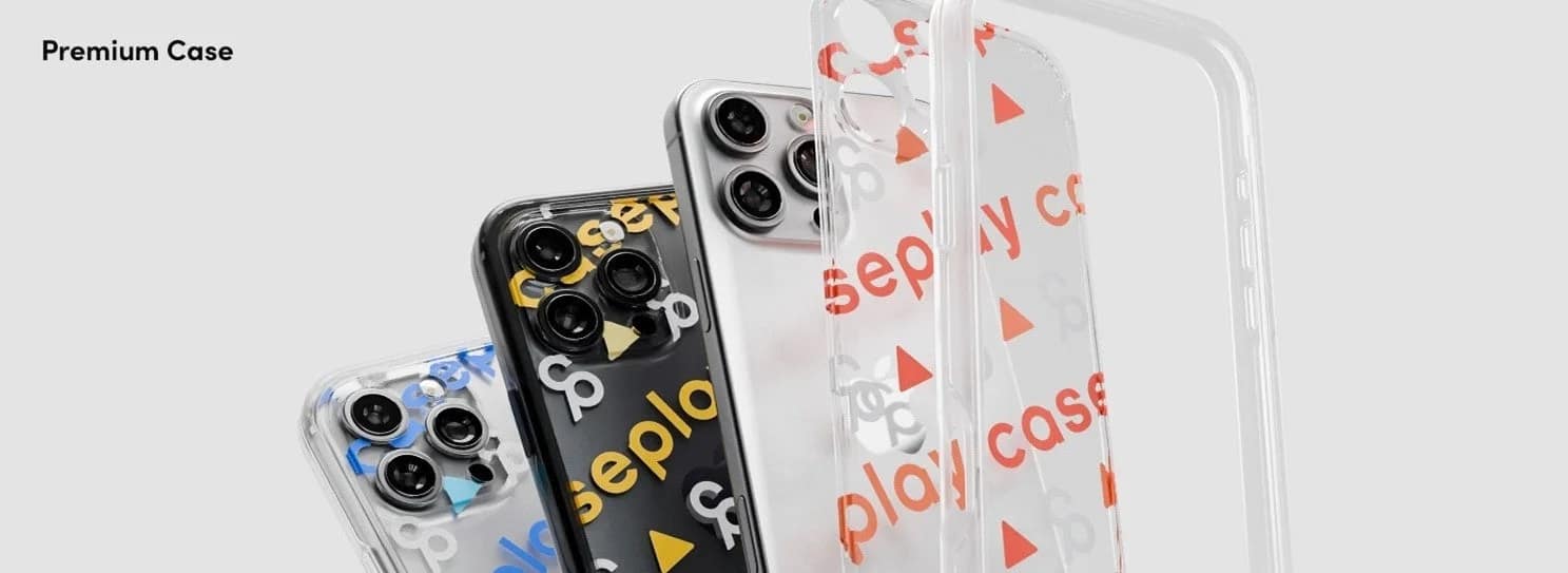 複数のスマートフォンに装着されたスリムプロテクションプレミアムケース