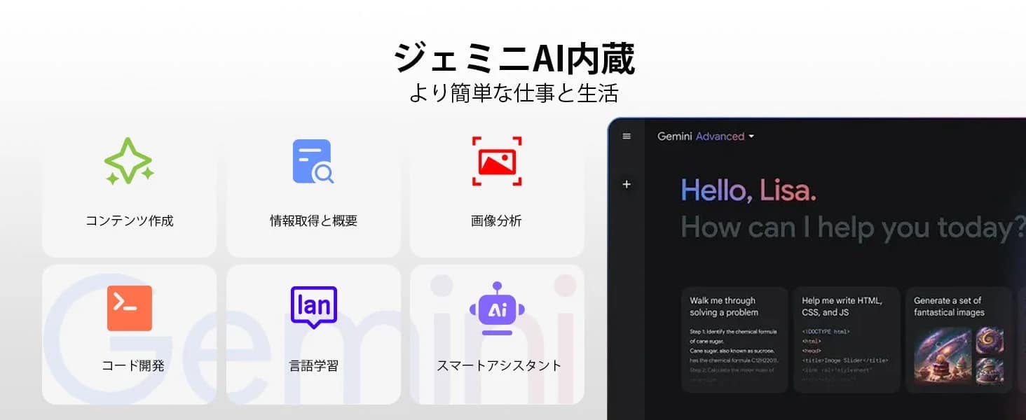 Gemini AI機能のイメージ