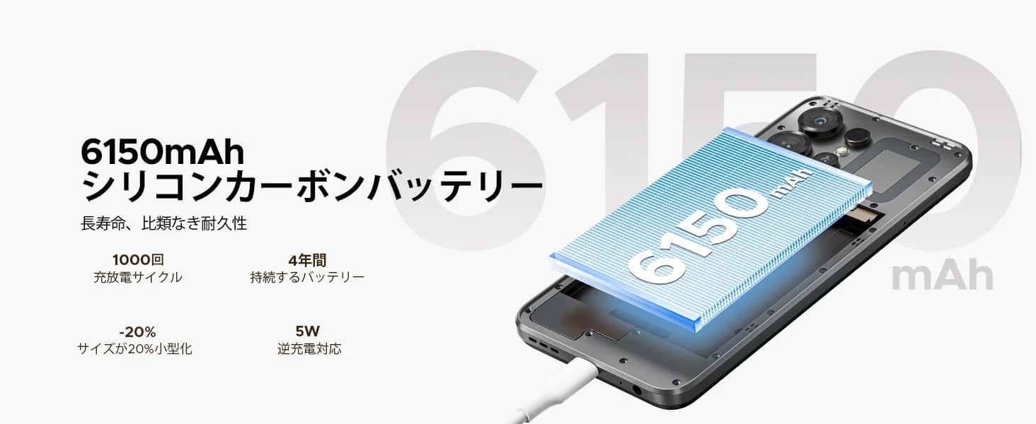 6150mAh バッテリー