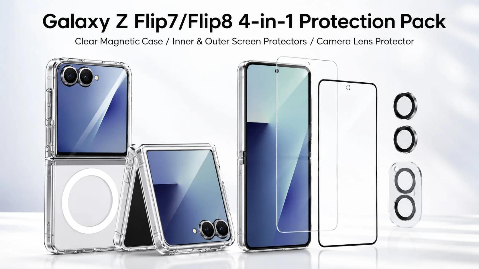 Galaxy Z Flip7/Flip8 4-in-1 Protection Pack