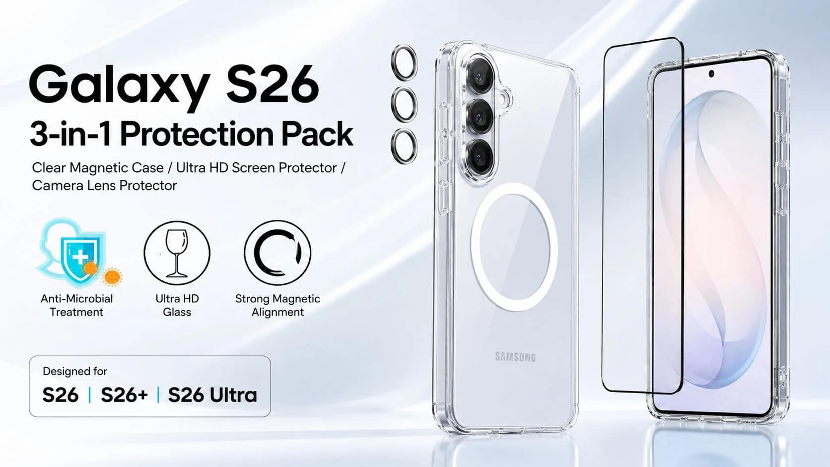 Galaxy S26 3-in-1 Protection Pack