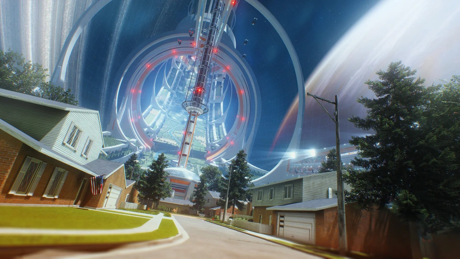 宇宙コロニーの風景